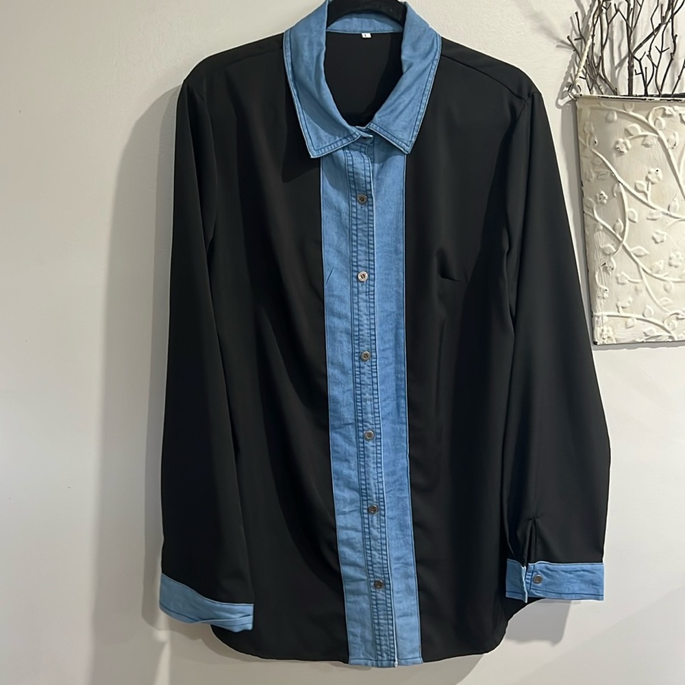 DONATED! SHEIN Western Look Blouse L